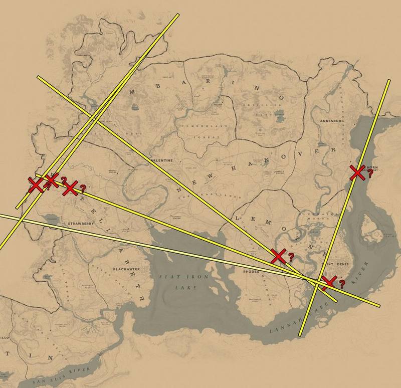 A user made map showing the different headings of each compass.